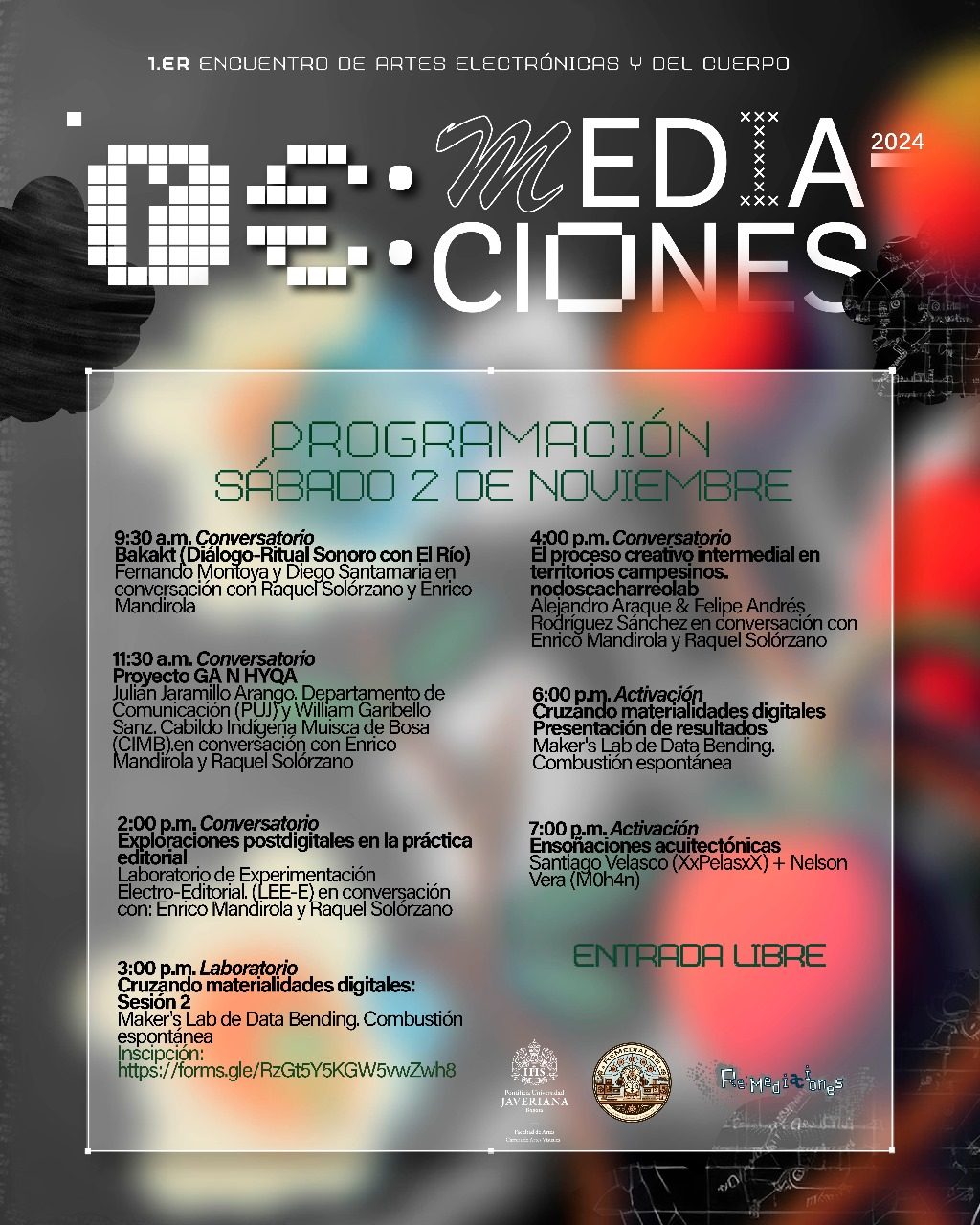 Programación sábado 2 de noviembre
